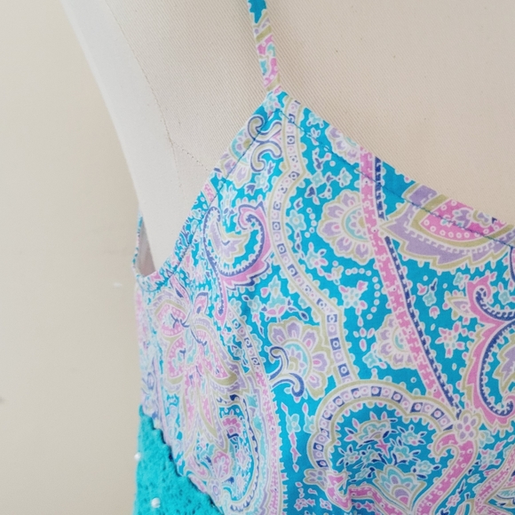 Island Republic paisley crochet trim tank size sma - Picture 2 of 7